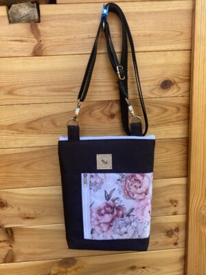 Crossbody taška - pivoňky
